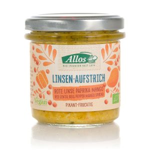 Bio Roter Linsenaufstrich Paprika Mango Allos 140g