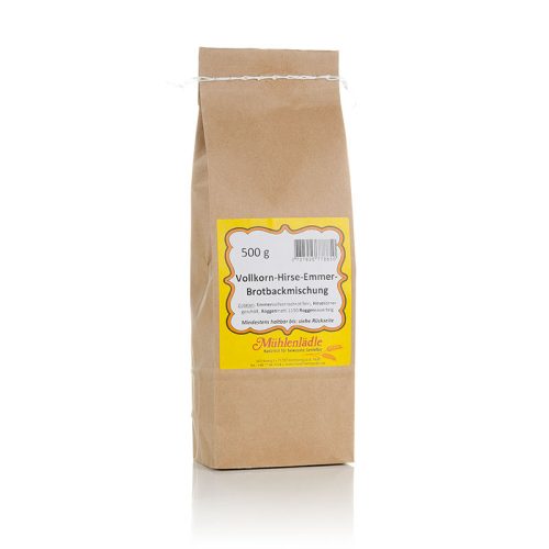 Vollkorn-Hirse-Emmerbrotbackmischung 500g – Bild 2